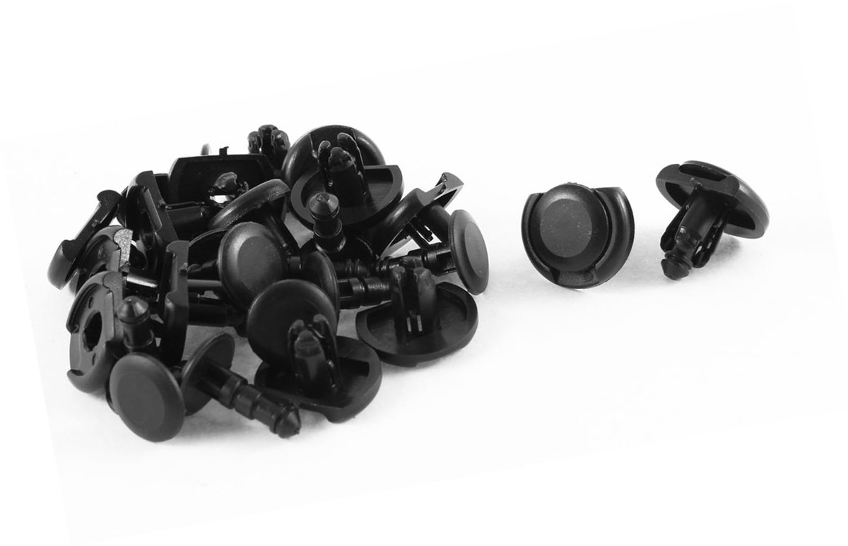 JHUBERS- Bevestigingsclips 15 stuks - Klinknagels voor auto - Kunststof - Duurzame bevestiging - Spatborden/Bumpers - Lengte 19 mm