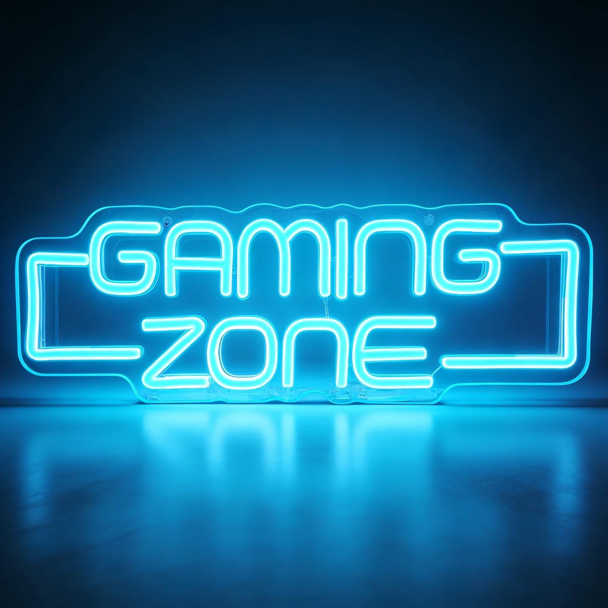 JHUBERS- Neonbord Gaming Zone - LED Designlamp - Dimbaar - Wanddecoratie - USB Aansluiting - 5000 Uur Levensduur - Hoogwaardige Materialen - Neonlicht