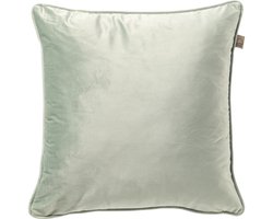 Dutch Decor FINN - Kussenhoes 60x60 cm - velvet - effen kleur - Jadeite - lichtgroen - met rits - zonder binnenkussen