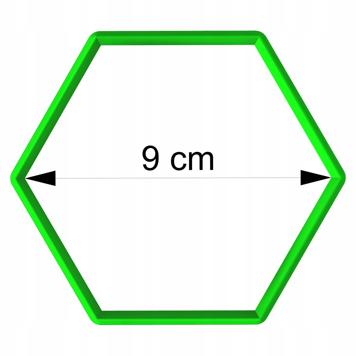 Koekjesvorm Zeshoek 9cm - Geometrisch Figuur - Bakvorm voor Koekjes & Peperkoek