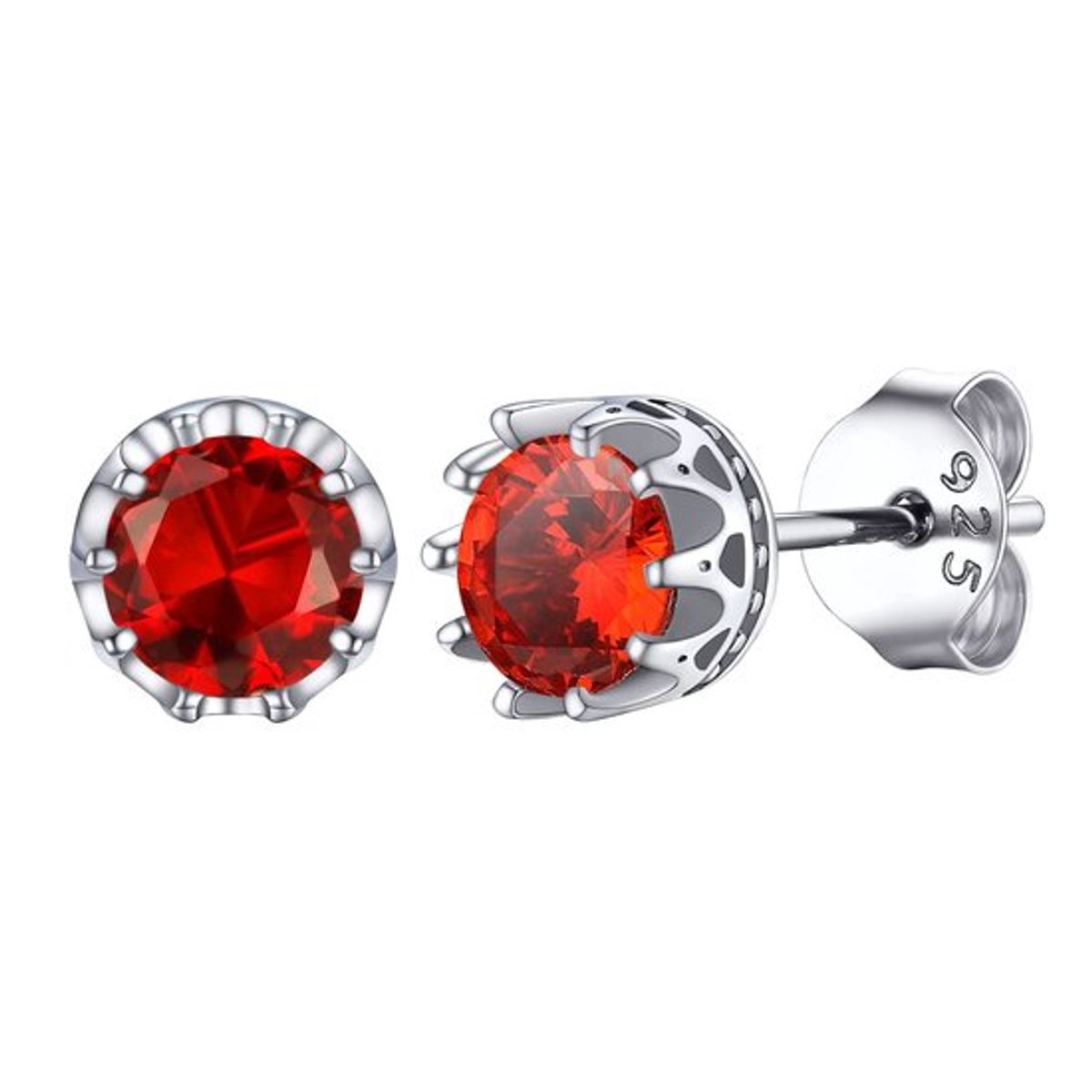 Dailygoods - Oorstuds - Gekroond Zilver 925 - Elegant Design