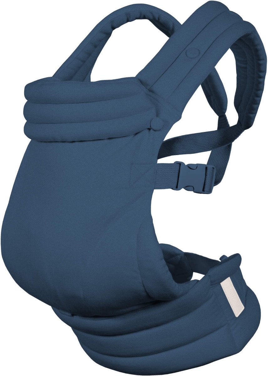 AeroMoov Ergonomische Full Buckle Draagzak - Babydrager - vanaf geboorte tot peuter (3,5-22 kg, 56-98 cm) - Chevron Denim