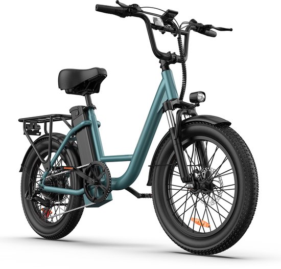 Qekud E20 Elektrische Fiets - 20" Vetbanden - 48V 13Ah Accu - 100km Bereik - Shimano 7 Versnellingen - Groen van Qekud E20 Elektrische — afbeelding 4