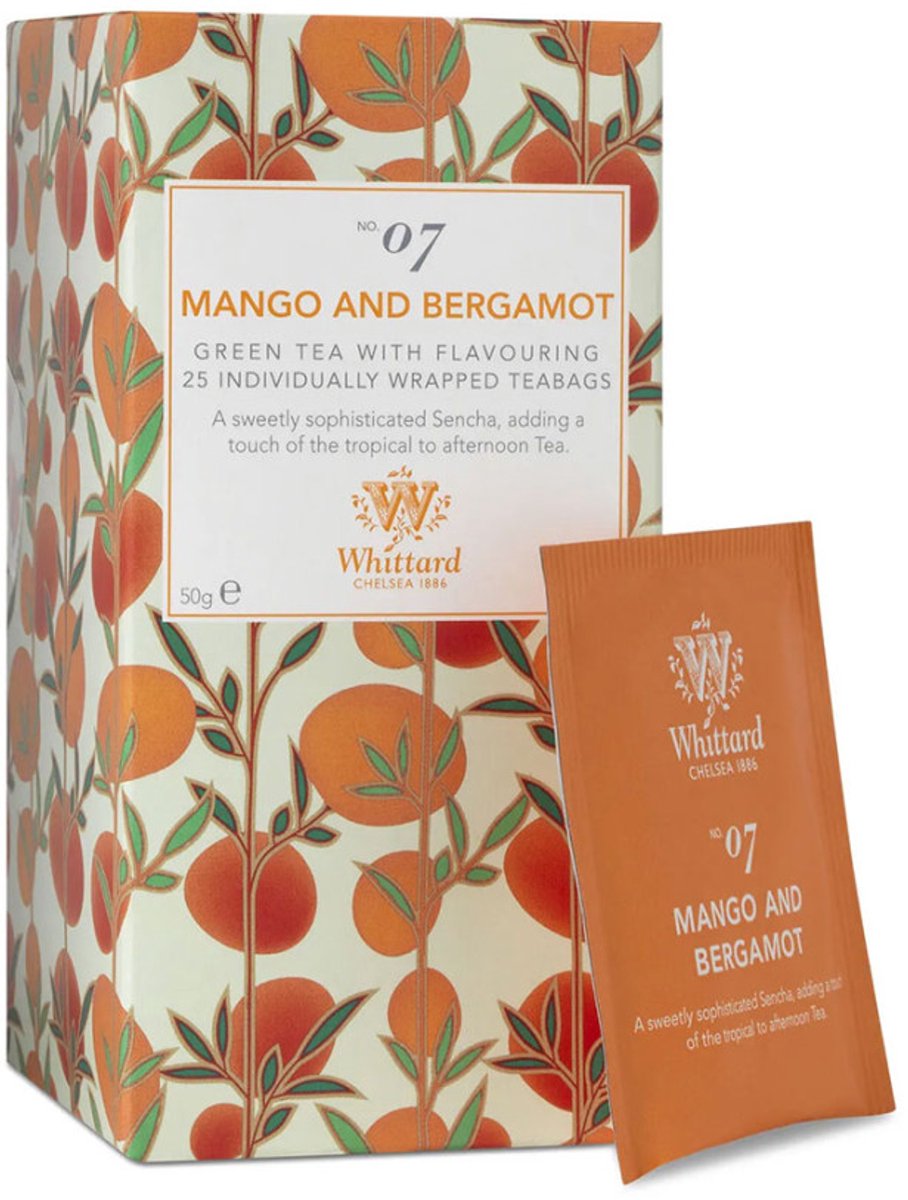 Groene thee Whittard of Chelsea Mango & Bergamot, 25 pcs.