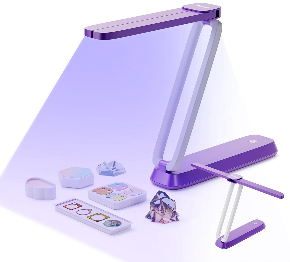 UV Harslamp - Blacklight Lamp - Hars Uitharden - Draadloos Oplaadbaar - 22 cm Bereik - Paars