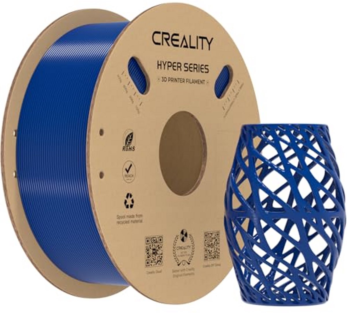 3D Printer Filament - PETG Materiaal - Hogesnelheid Printen - Stabiele Extrusie - 1.75 mm - Blauw