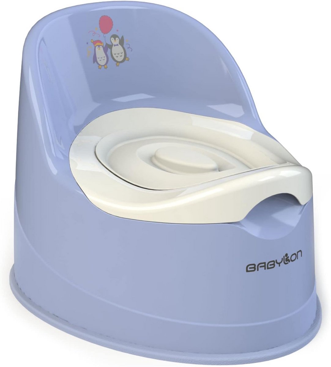 Kinderpotje met deksel - Kindertoilet - Zindelijkheidstraining - Hoge rugleuning - 405 x 305 x 465 cm - Paars