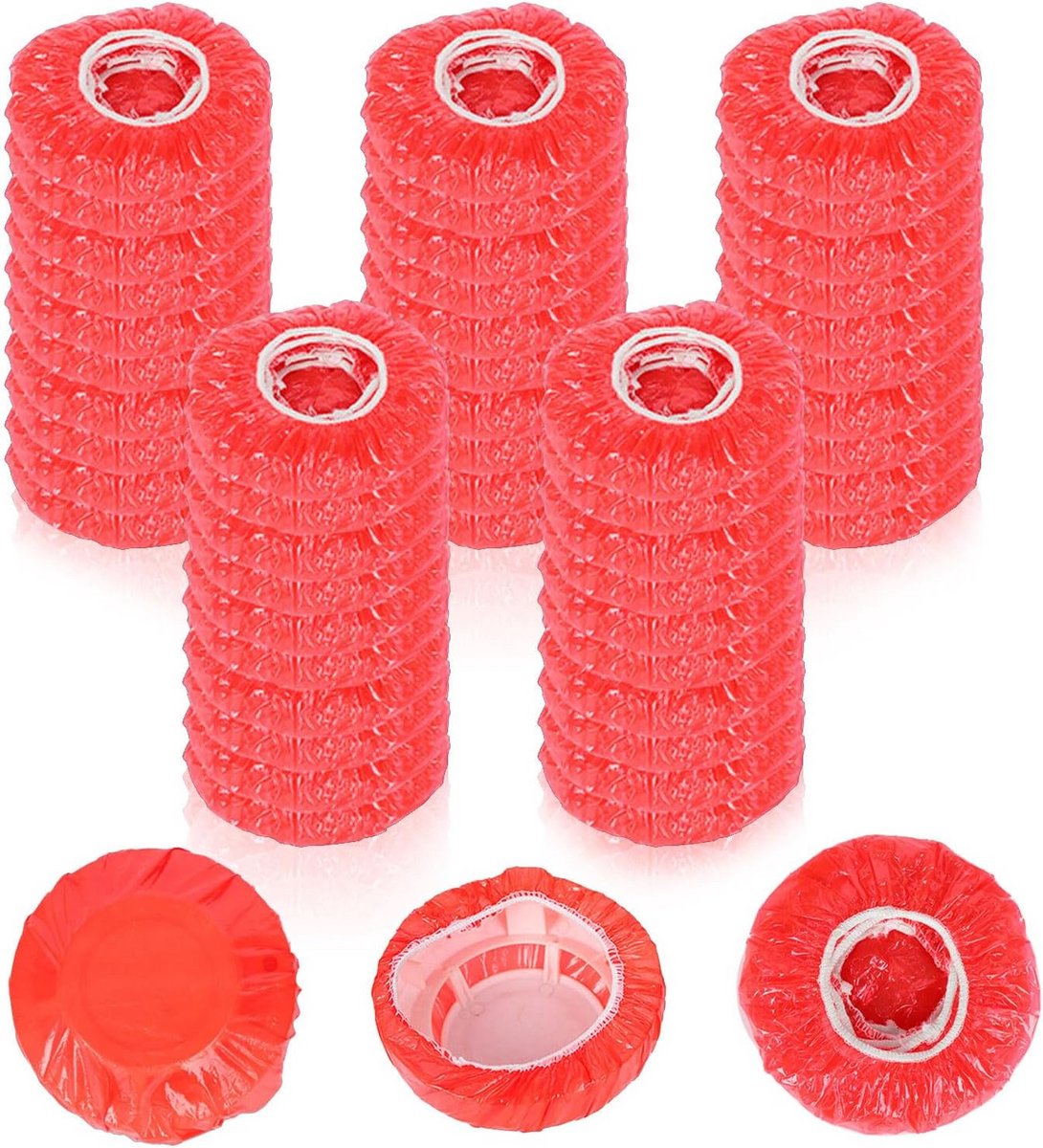 Rookmelder Covers - Alarm Beschermers - Tijdens Klussen - Elastische Band - 10-15 cm - Rood