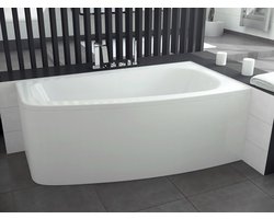 Badland LUNA hoekbad 150 x 80 cm rechts wit met styropor ombouw