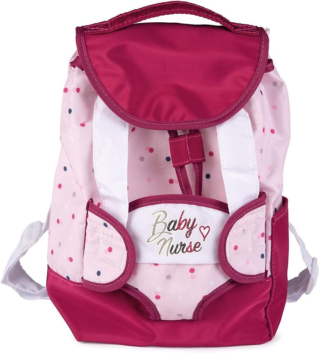 Poppendrager Rugzak - Babydrager tas - Poppen verzorgen - Geïntegreerde flessenhouder - Tot 42 cm pop - Blauw