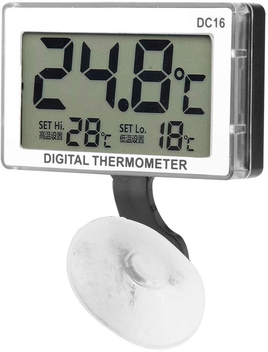 Dailygoods - DC16 Digitale Thermometer - Waterdicht LCD voor Aquarium en Tuin