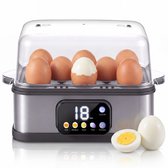 SwayTosh Eierkoker Eggcellent-X800 - LCD Scherm - Tot 8 Eieren Tegelijk - Kookprogramma's
