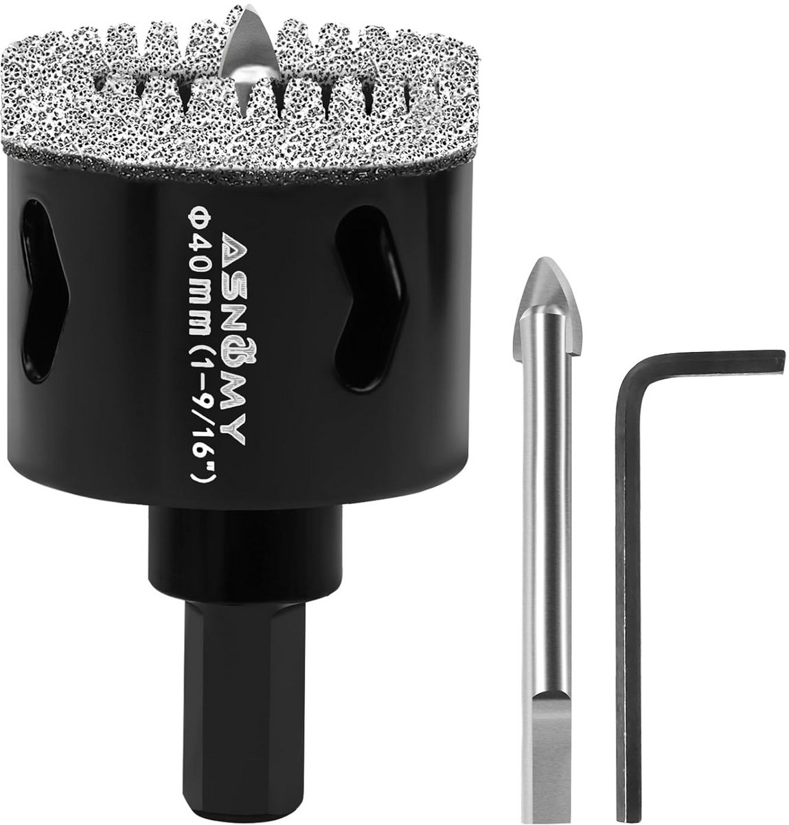 Diamant Gatenzaag - Tegelboor Graniet - Precisie Boren - Getande Snijkant - 40 mm - Zilver