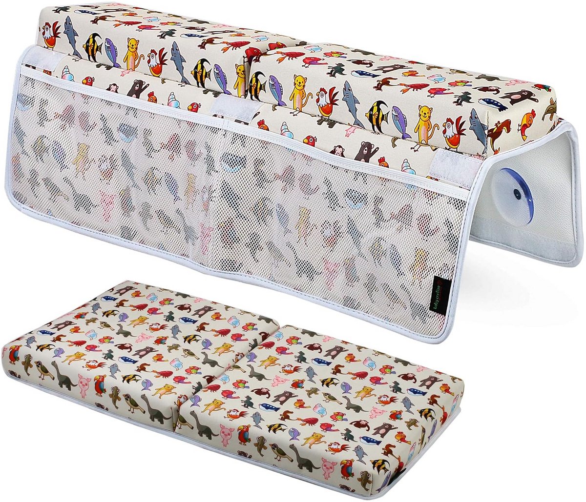 Knie- en elleboogbeschermers - Beschermende set - Veilig sporten - Antislip achterkant - 5588 x 7112 cm - Dierenprint