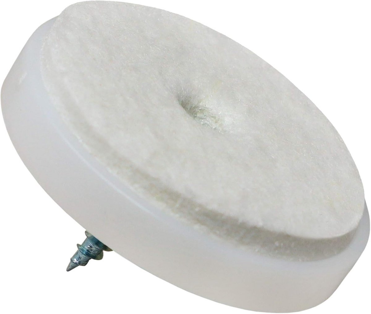 Viltglijders met schroef - Meubelbeschermers rond - Meubels verplaatsen - Geluidloos en krasvrij - Ø 40 mm - Wit