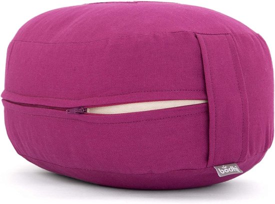 Ovaal Meditatiekussen Biologisch Katoen met Lotusborduurwerk voor Comfortabele Zit van Merkloos — afbeelding 3