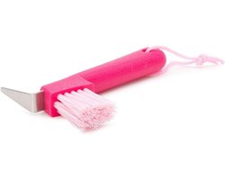 Hoefkrabber Kinderen - Paardenverzorging Tool - Hoef Reiniging - 2-in-1 Functie - 123 cm - Roze