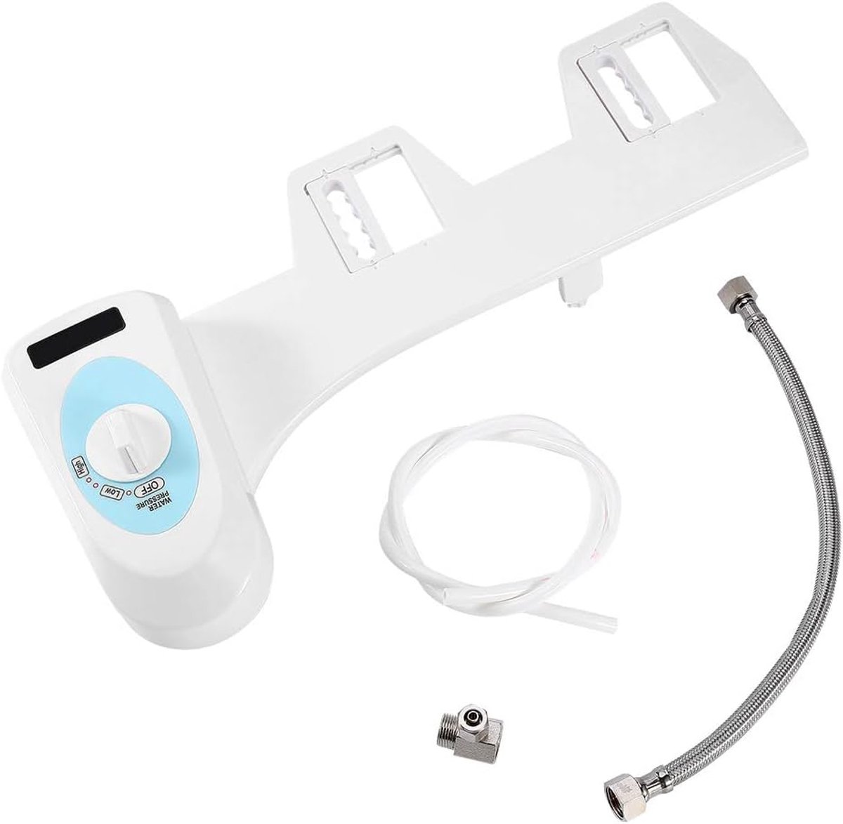 Toilet Bidet Opzetstuk - Douche WC - Persoonlijke Hygiëne - Zelfreinigende Sproeikop - 48 x 22 x 10 cm - Wit