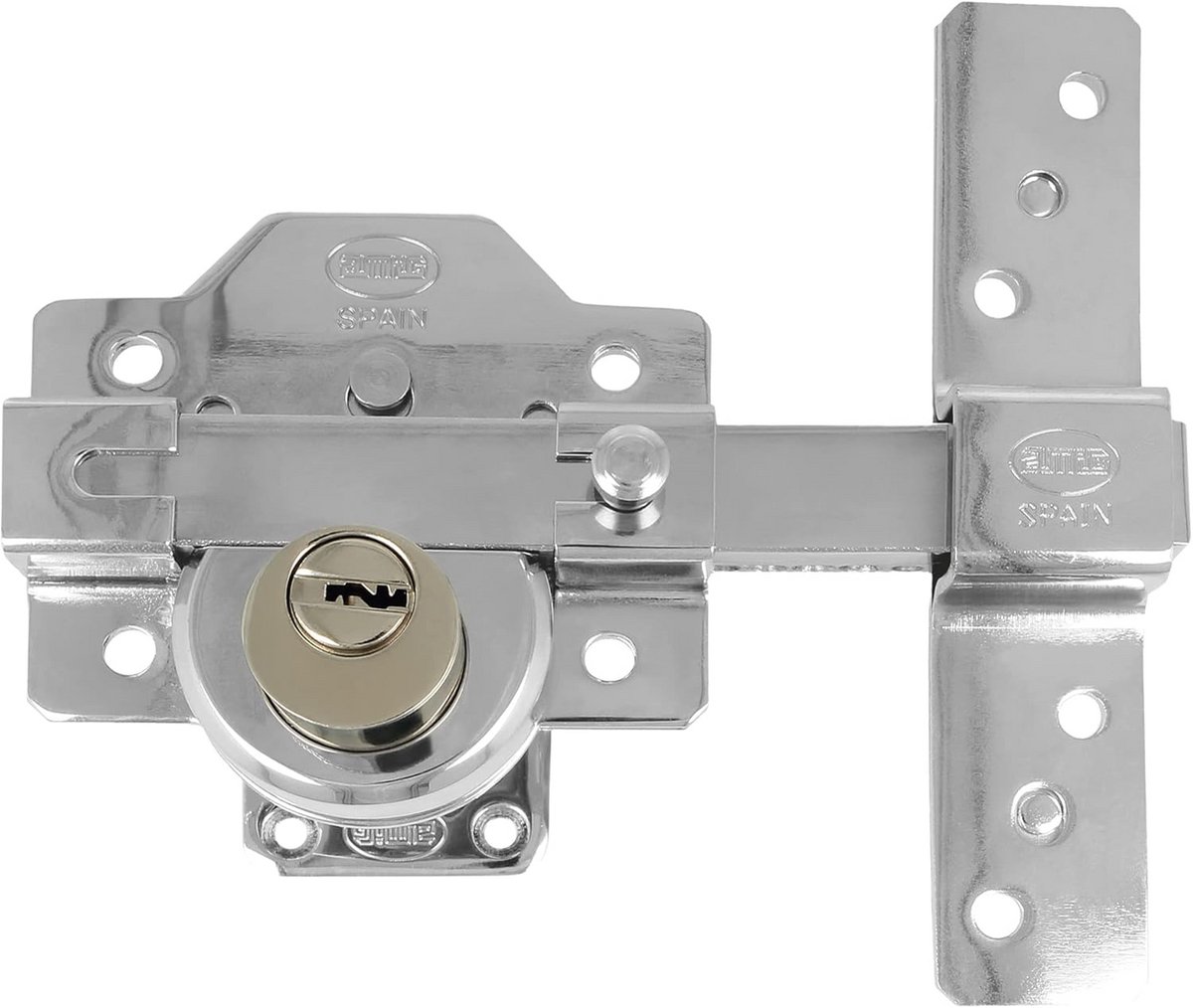 Insteekslot Deur - Veiligheidsslot Cilinder - Huis Beveiligen - Anti-boren & Bumping - 105 x 170 mm - Zilver