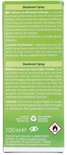 Achterkant van de Weleda Citrus Deodorant Spray verpakking met informatie over gebruik en ingrediënten.