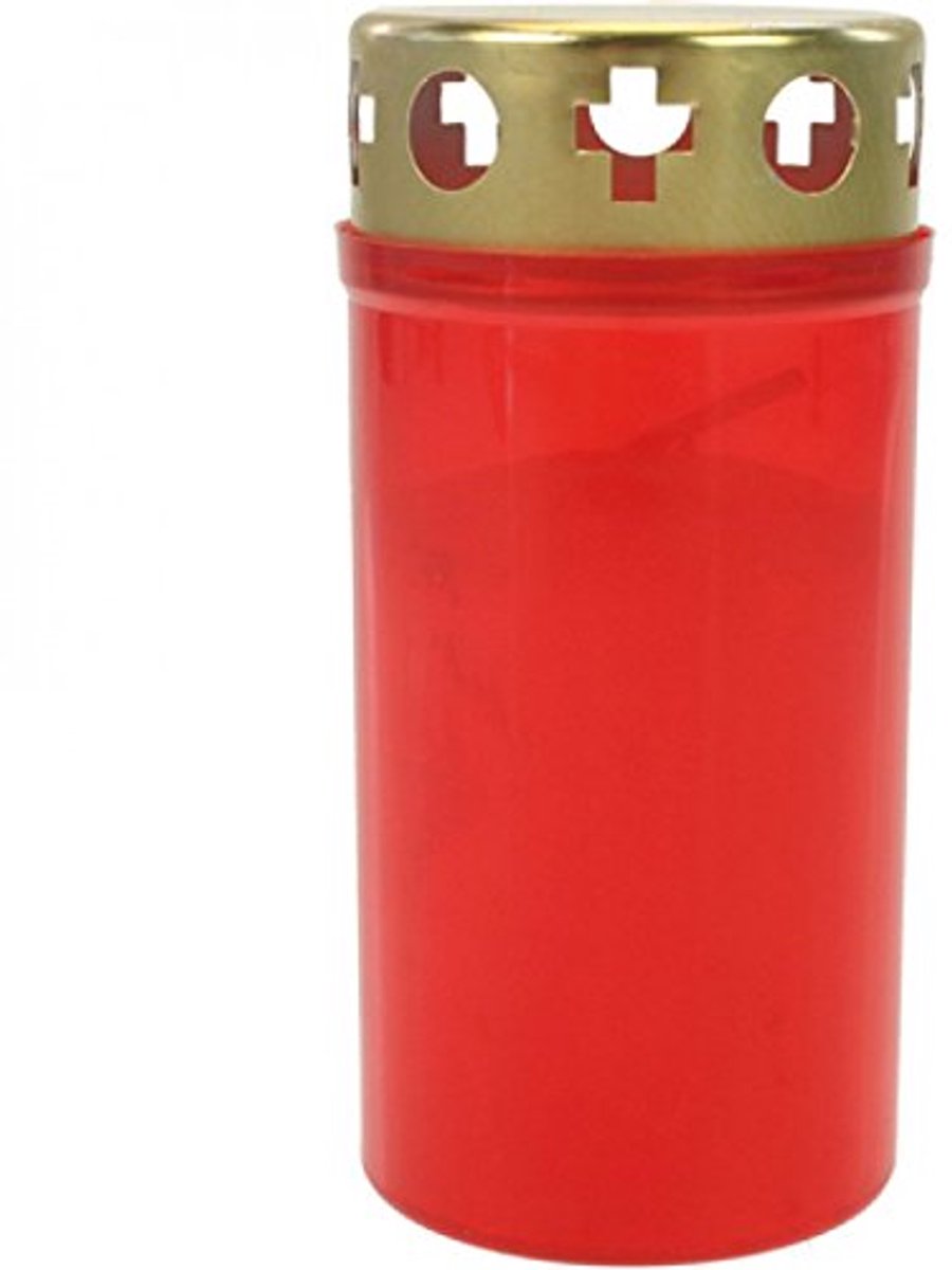 Graflicht brander - Herdenkingskaars - Graven versieren - Lange brandduur - 20 stuks - Rood