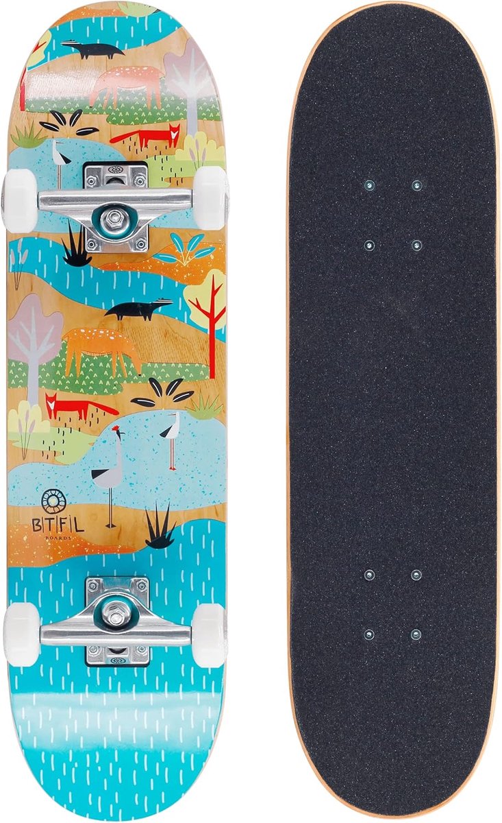 Kinderskateboard Compleet board Leren skateboarden Speciaal voor kinderen 71 x 19 cm BJOERK