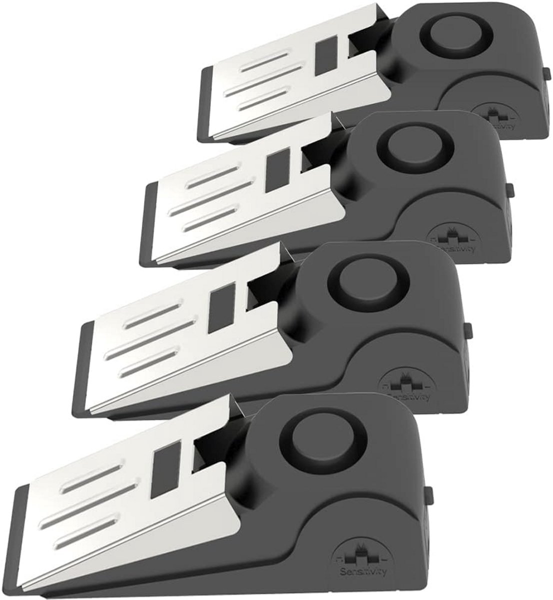 Deuralarm Set - Veiligheid Alarm - Extra Beveiliging - Luid 120dB Geluid - 4 Stuks - Zwart