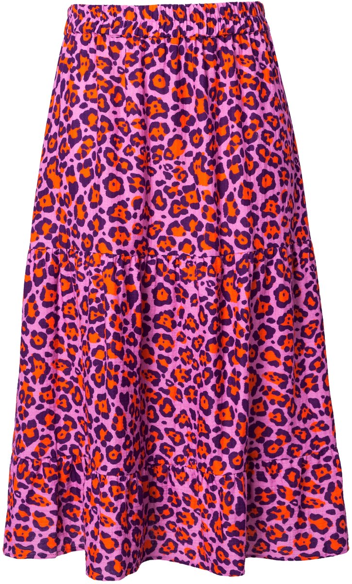 Ulla Popken - Dames - Midi-rokken - Lichtroze - Maat 46+