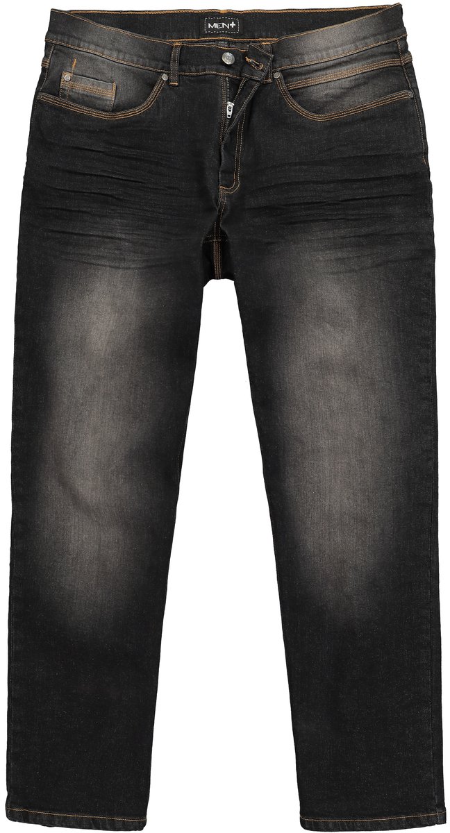 Men Plus - Heren - Jeans denim toelopende Loose Fit 5-pocket - Zwart - Maat 26