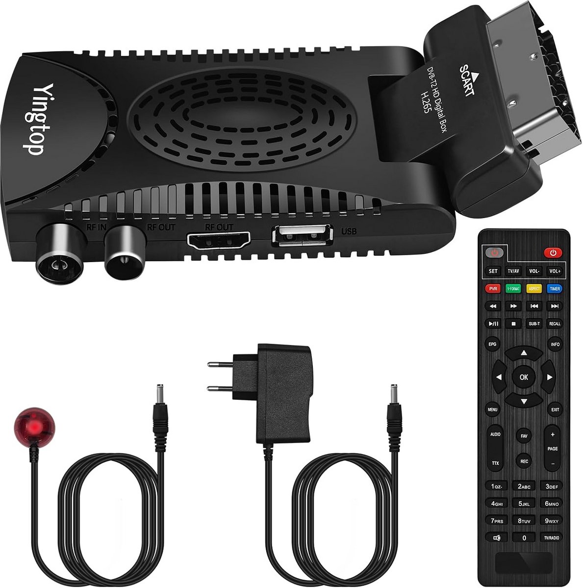 Mini Ontvanger - Digitale Tuner - Tv Kijken - HEVC 265 Compatibel - Full HD - Zwart