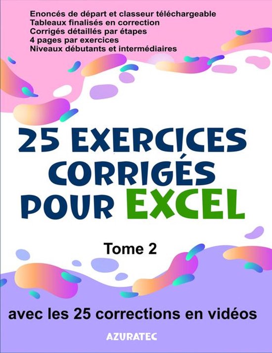 25 exercices corrigés pour Excel - Tome 2 - cover