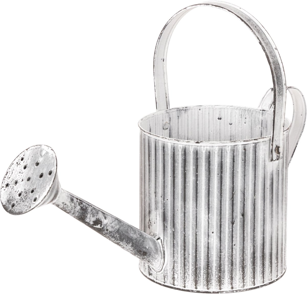 Vintage plantenpot Ø17cm, decoratieve gieter, metalen plantenpot in sh