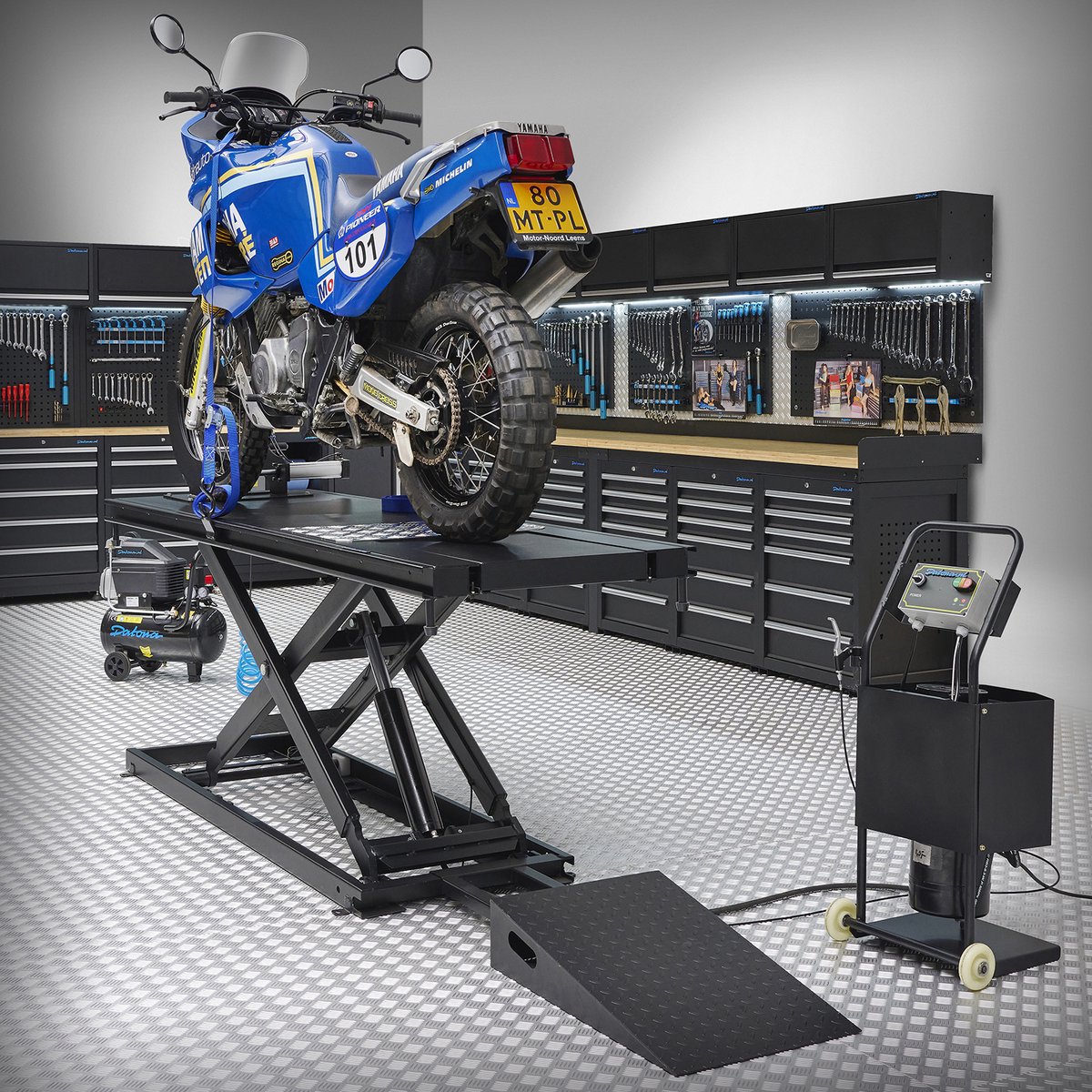 Datona® Motor Spanbanden Set - Voor Vervoer Op Aanhanger Of Bedrijfswagen - Max 400 kg - Lengte 2 m - Blauw – foto 3