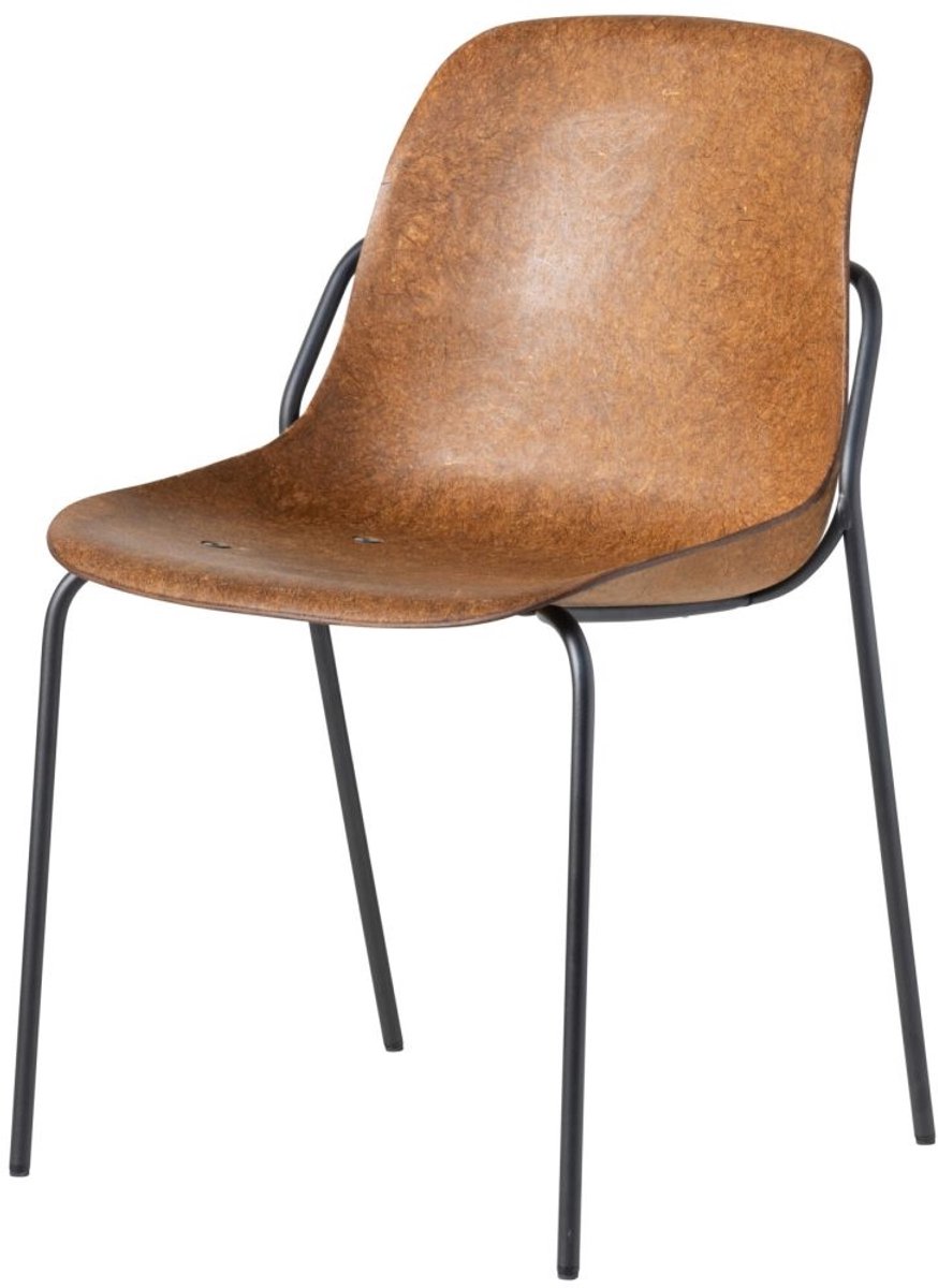 VEPA | Hemp Fine - Hennep Stoel - Zwart Frame - 100% recycle biomateriaal en staal (Nederlands Product - BUUR Collectie)