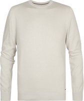 Petrol Industries Heren Fijngebreide Trui - Regular Fit - Ronde Hals - Truien Heren - Pullover - Wit - Maat L