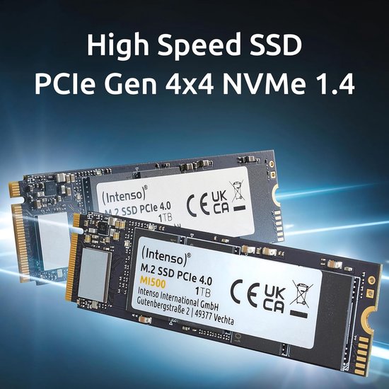 Interne SSD - M.2 Drive - Snelle Opslag - PCIe 4.0 - 1 TB - Zwart — afbeelding 3