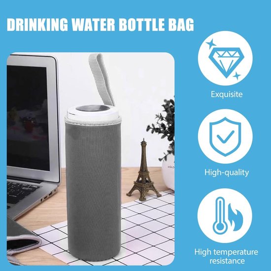 Dailygoods- Isolatiehoes Neopreen - Thermotas voor Waterfles - Bescherming tegen Krassen - 2 Stuks - Lichtgewicht en Duurzaam - Makkelijk Schoon te Maken - Fleshoes van Dailygoods — afbeelding 5