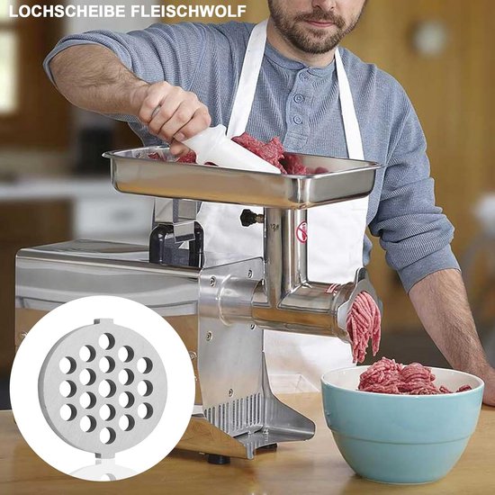 Vleesmolen Onderdelen - Snijschijven Set - Keuken Hulp - Roestvrij Staal - 2 Stuks 5/7mm - Zilverkleurig — afbeelding 4