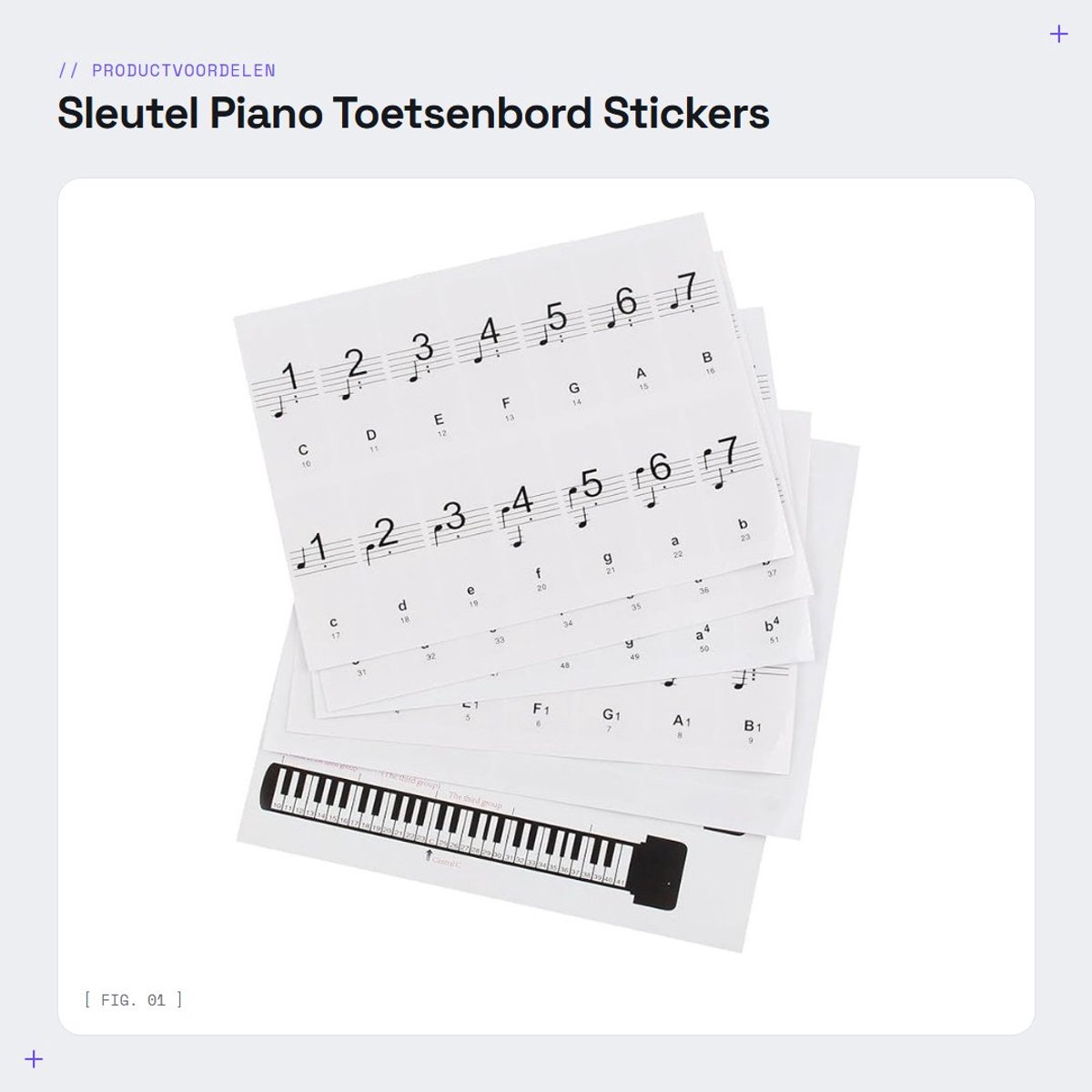 Dailygoods- Piano Stickers Afneembaar - 54/61/88 Toetsen - Transparant - Verwijderbaar - PP-Stickers - Eenvoudig aan te brengen - Toetsenbordstickers