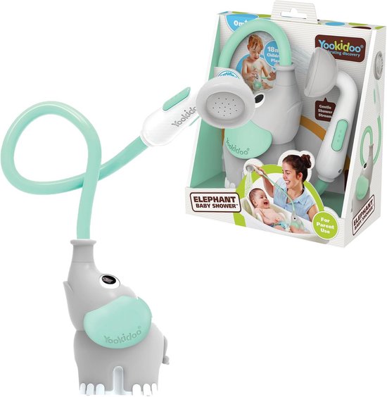 Olifant Handdouche - Babydouche Speelgoed - Badplezier Bevorderen - Zachte Waterdoorstroming - 10 x 10 x 10 cm - Blauw van Olifant — afbeelding 5