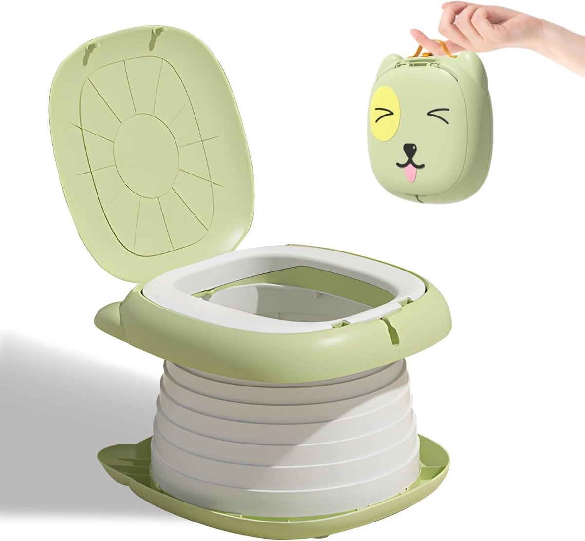 Toiletbril Kinderen - Potty Trainer - Zindelijkheidstraining - Ovale Vorm - 251 cm - Groen