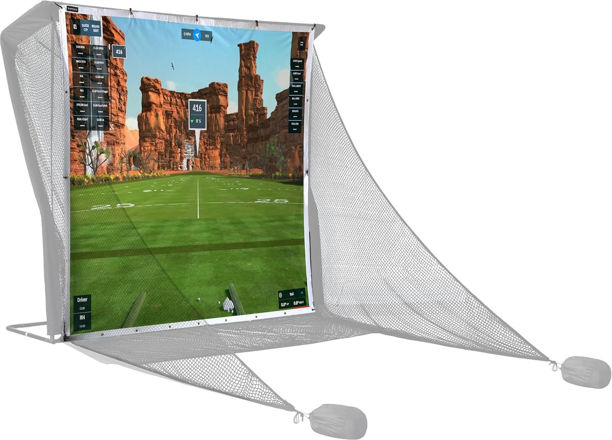 Golf Impact Scherm - Projectiescherm Simulator - Indoor Golf Training - 4K Projecteerbaar Oppervlak - 24 x 25 Meter - Wit