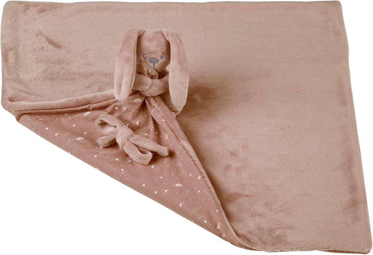 Knuffeldoek Konijn - Speelmaatje Trooster - Baby Ontwikkeling - Licht Op In Donker - 50 x 50 cm - Mocha Bruin