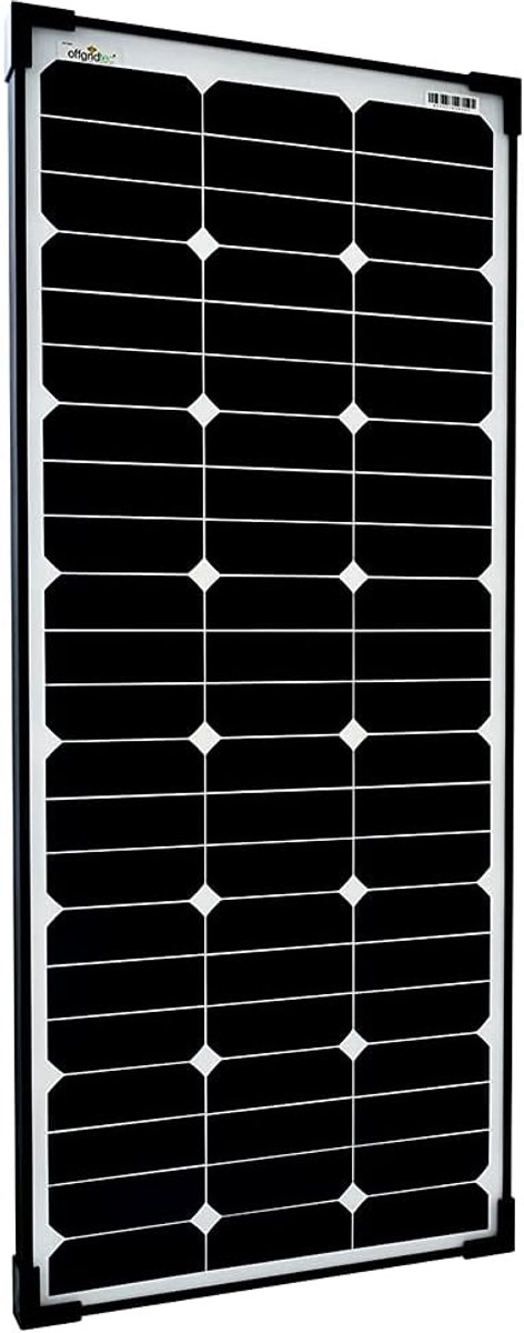 Zonnepaneel - Energiepaneel - Off-grid stroom - Hoge efficiëntie - 80W 12V - Zwart