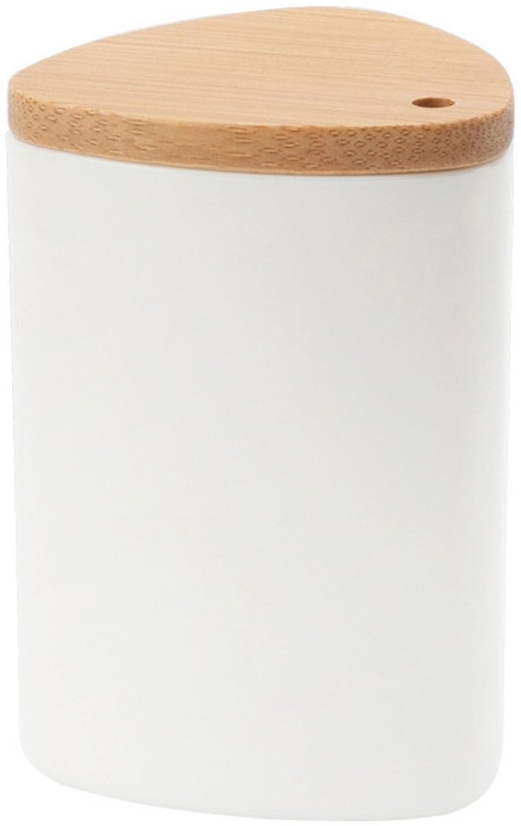 Dailygoods- Tandenstoker Opbergdoos Duurzaam - Bamboe/PS - Dispenser - Container - Ruime Capaciteit - Voor Thuis/Horeca - Tandenstokerhouder