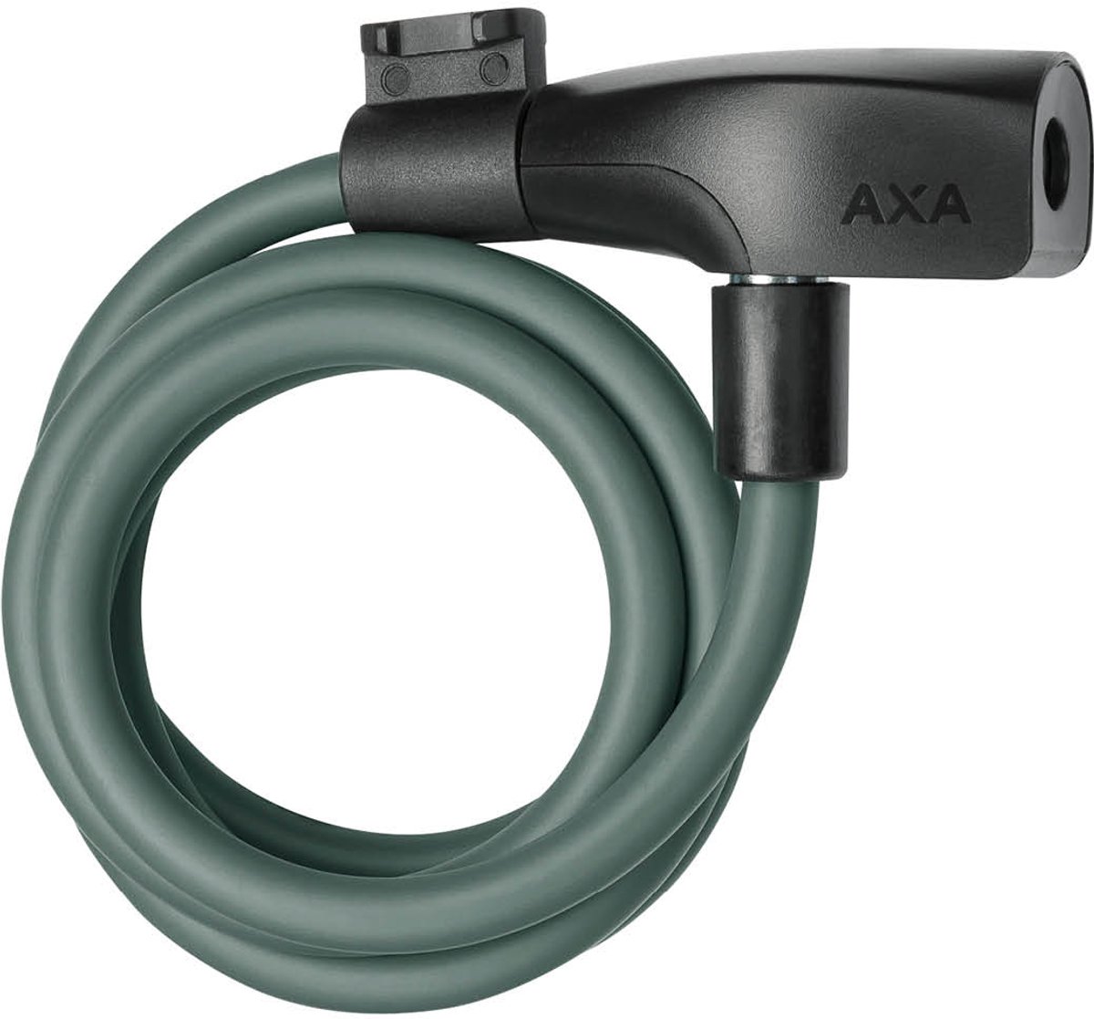 Axa resolute 8-120 kabelslot - 120 cm - 8 mm - automatische kliksluiting - inclusief framehouder - groene coating