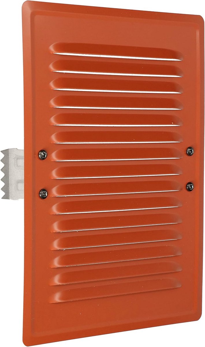 Ventilatierooster - Luchtuitlaat rooster - Luchtcirculatie verbeteren - Met insectenwering - 165 x 230 mm - Baksteenrood
