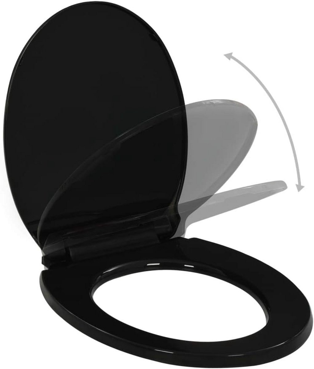 Toiletzitting - Toiletdeksel - Badkamer Verbetering - Soft Close - 42.5 x 34 cm - Zwart