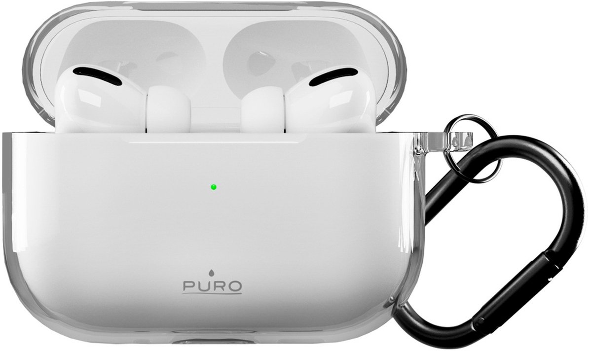 Puro 0.3 Nude Serie - Beschermhoes voor AirPods Pro 3 - Ultracien - TPU - Met Karabijnhaak
