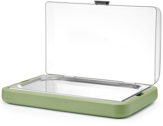 HENDI Koelvitrine GN 1/1 - polypropyleen, rvs, koelelement - 59,3x38,9x14,7 cm - groen - buffet van Merkloos — afbeelding 4